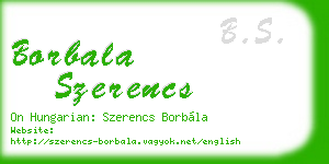 borbala szerencs business card